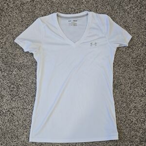 Under Armour Women's Classic White V-Neck Tee
